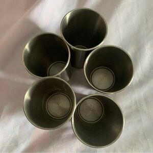 Set of 5 Aluminum Tumblers Craft Materials Office Makeup Supplies 24 oz.